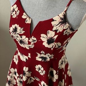 Red flower dress